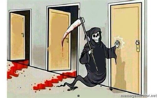 Death Door Knock meme template
