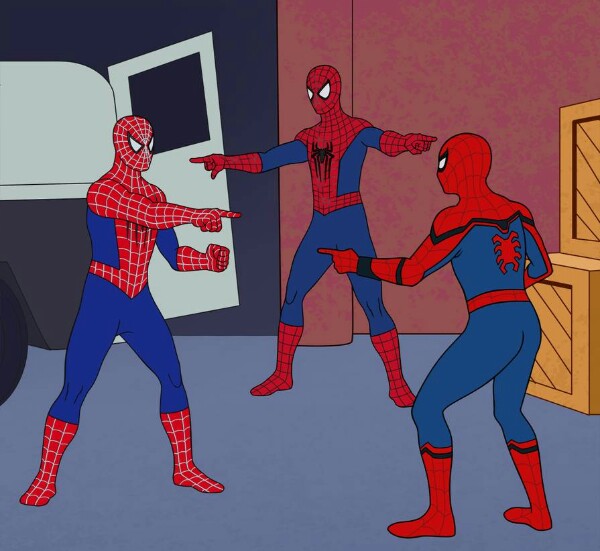 Spiderman Point meme template