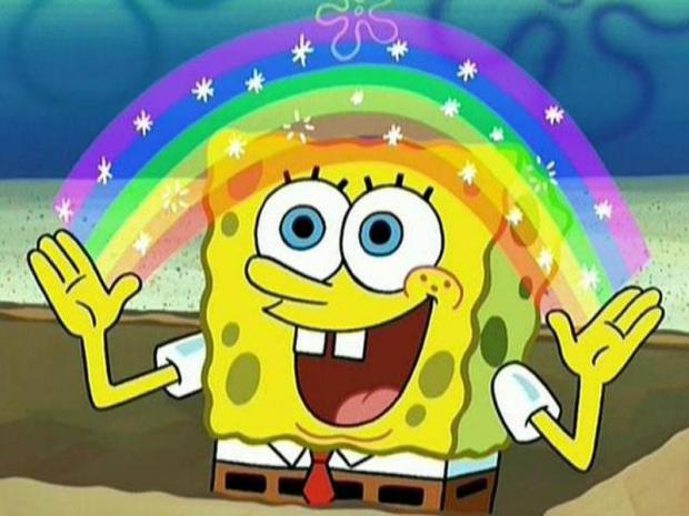 Free sponge-bob-rainbow.jpg meme template